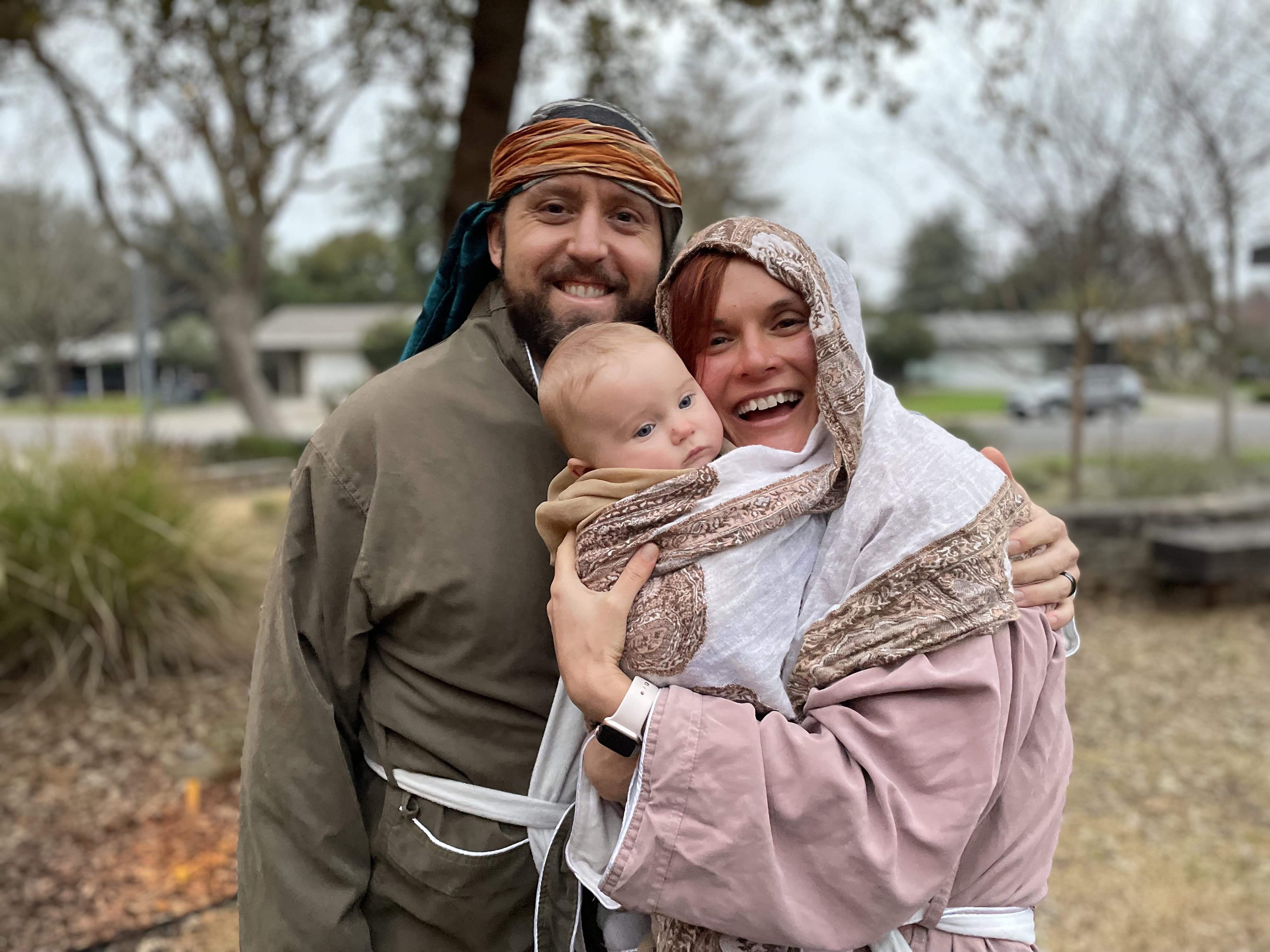 (Our "Holy Family" from last year, the Campbells)